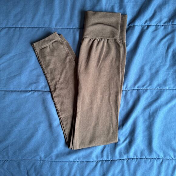 New Directions Fleece-Lined Leggings – Size S/M – Mocha Brown - Picture 1 of 5